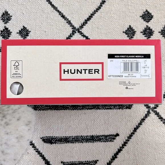 Hunter Kid’s Unisex Original First Nebula Rain Boots - Pale Gold - Picture 10 of 12